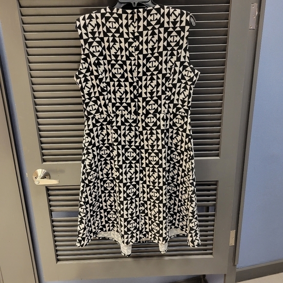 Plus-Size Printed Box Pleated Skater Dress - Picture 4 of 6